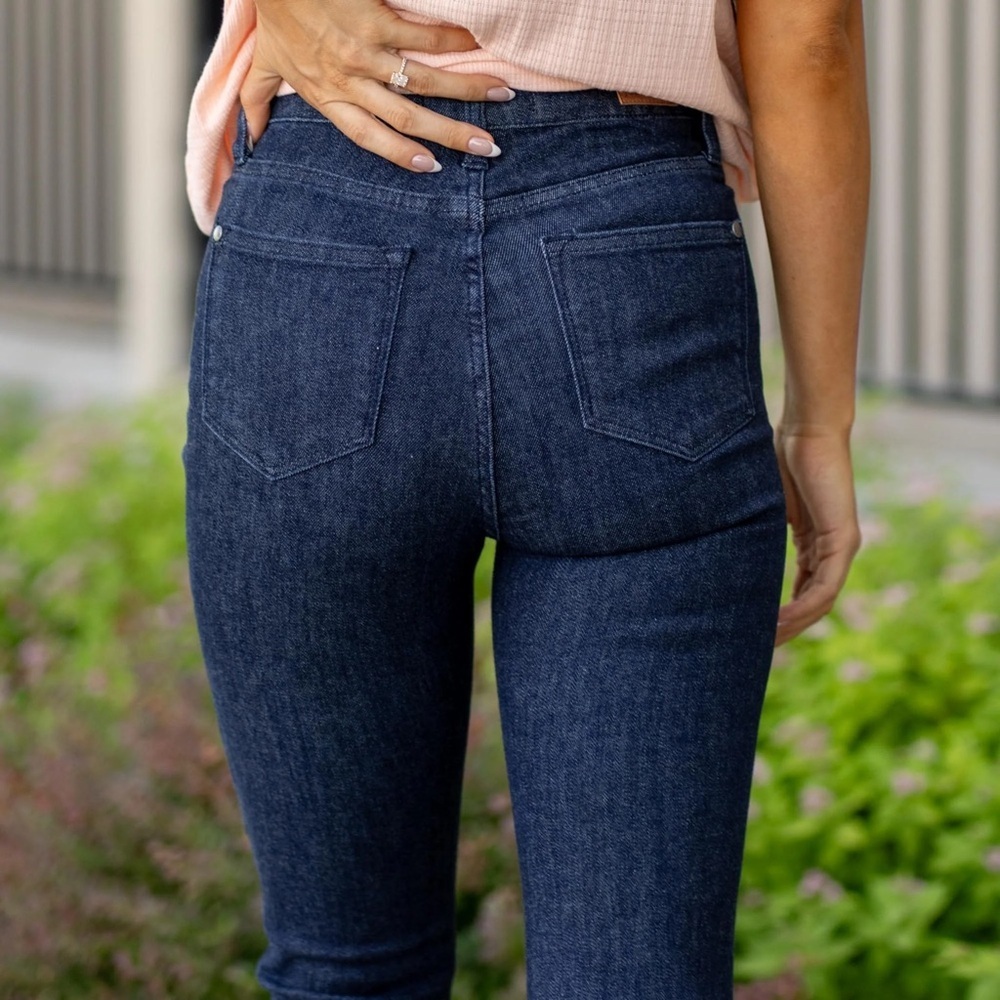 JUDY BLUE HIGH RISE TUMMY CONTROL TOP CUT HEM SKINNY JEAN 88703 SIZE 20W - Picture 8 of 8